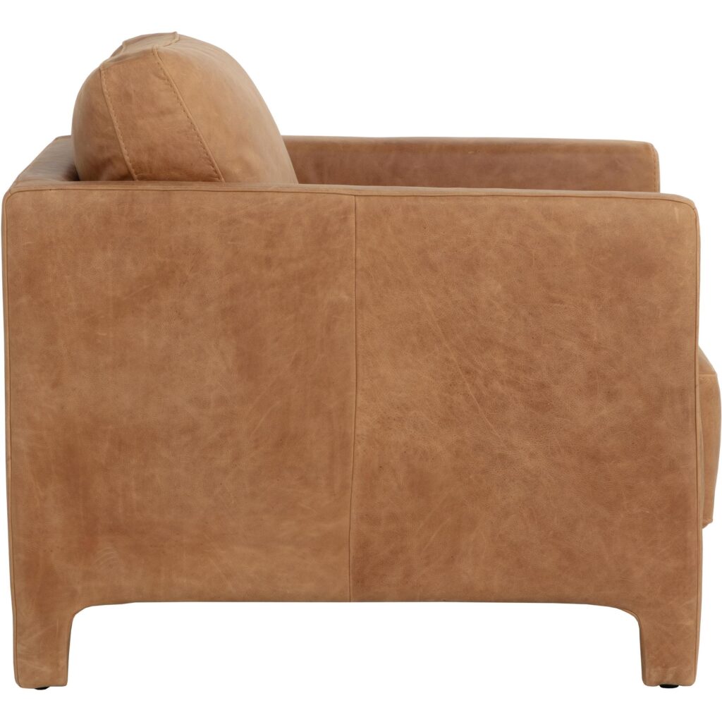 Rodney Lounge Chair - Camel Leather - Image 9