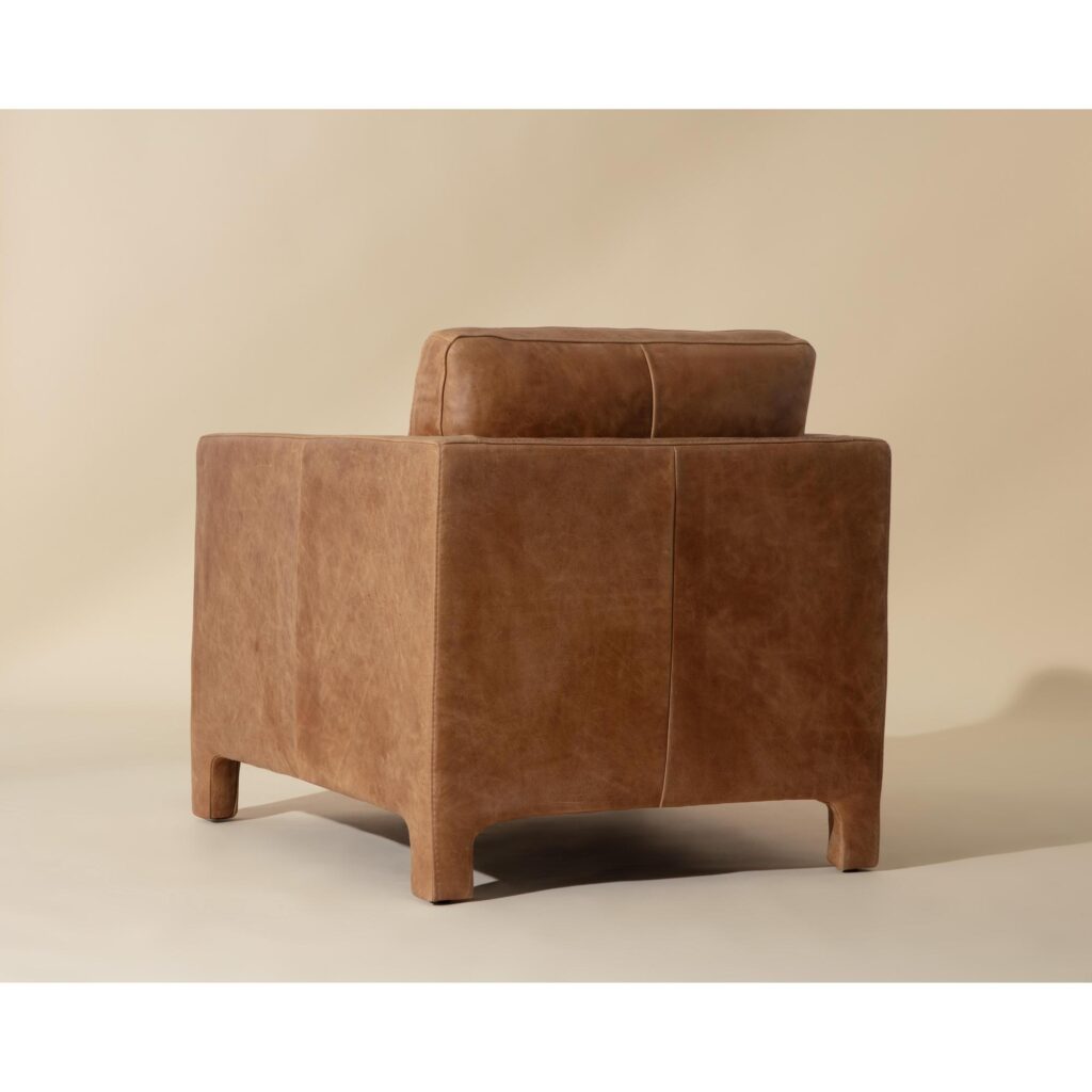 Rodney Lounge Chair - Camel Leather - Image 4