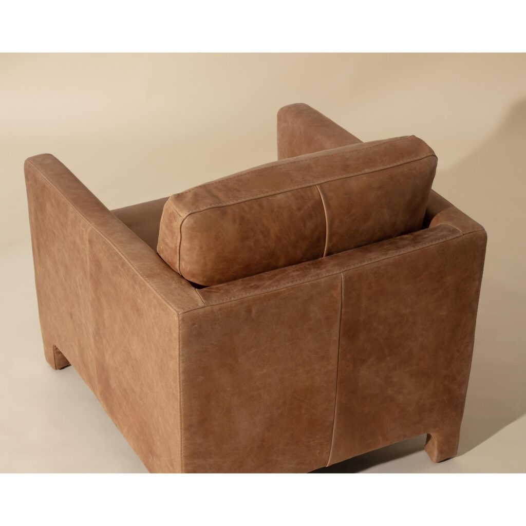 Rodney Lounge Chair - Camel Leather - Image 6