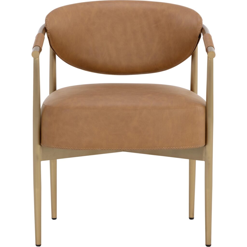 Heloise Dining Armchair - Milliken Cognac - Image 2