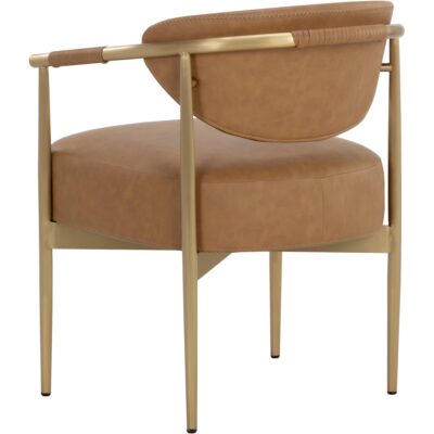 Heloise Dining Armchair - Milliken Cognac 112063 112063 HELOISE DINING ARMCHAIR MILLIKEN COGNAC 3