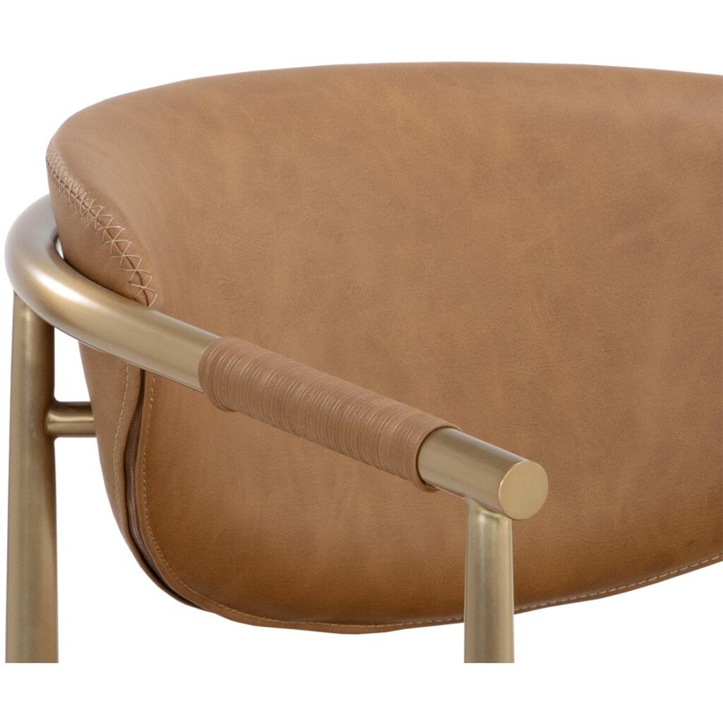 Heloise Dining Armchair - Milliken Cognac - Image 7