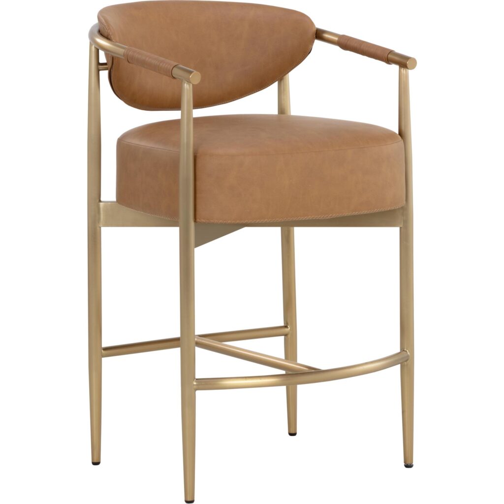 Heloise Counter Stool - Milliken Cognac