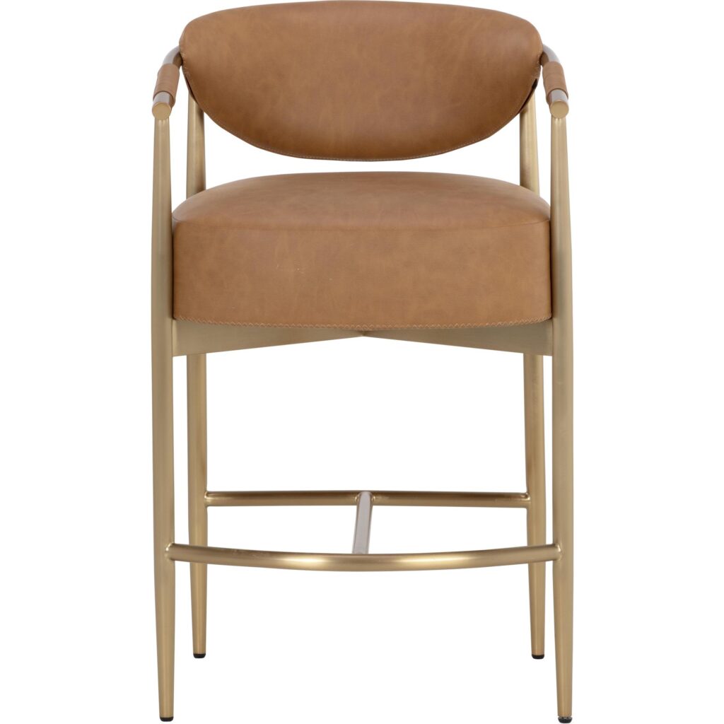 Heloise Counter Stool - Milliken Cognac - Image 2