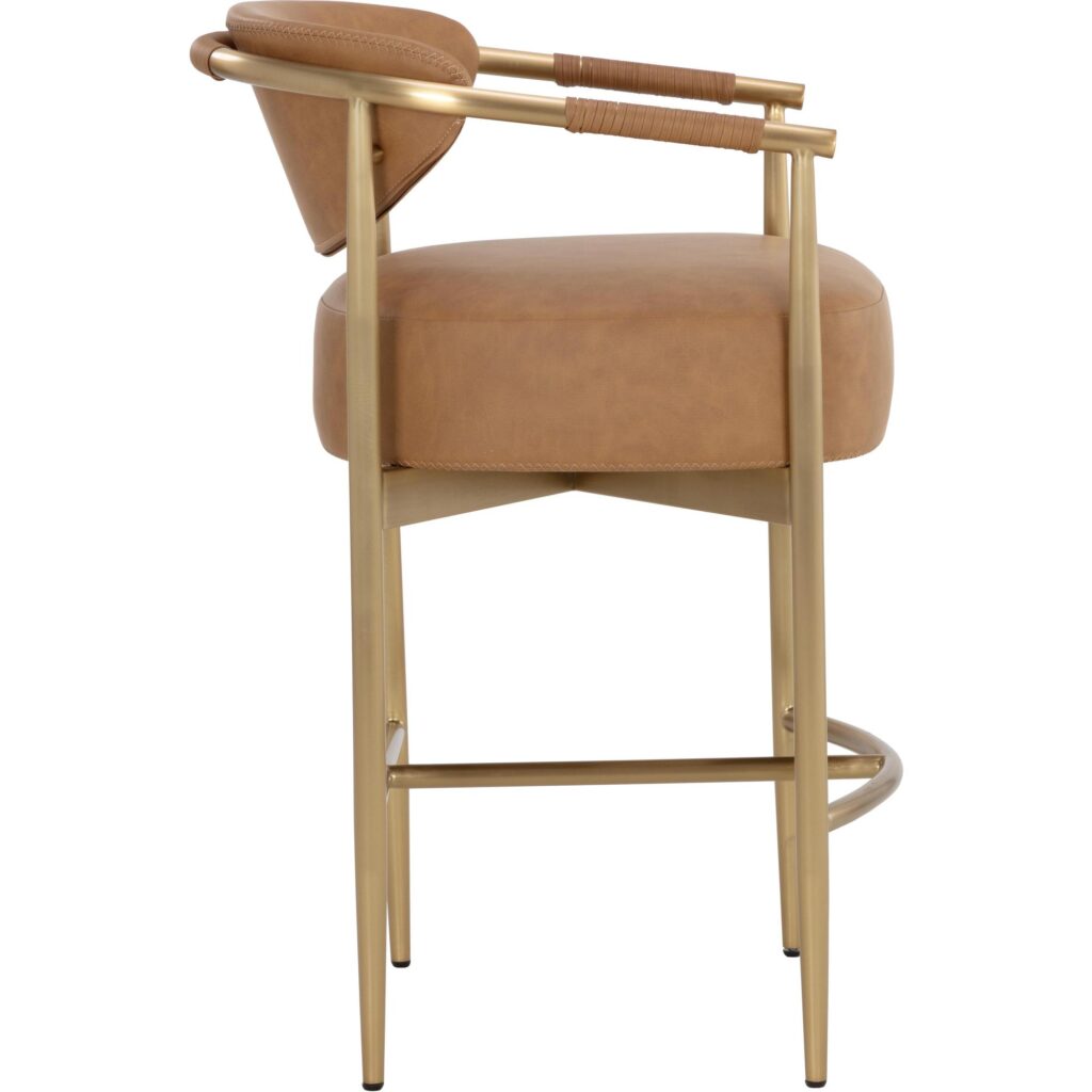 Heloise Counter Stool - Milliken Cognac - Image 3