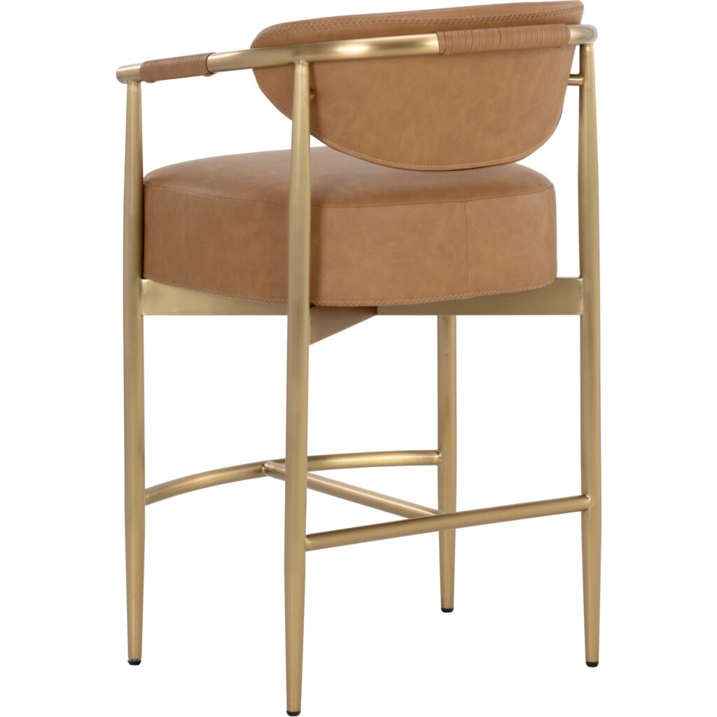 Heloise Counter Stool - Milliken Cognac - Image 4