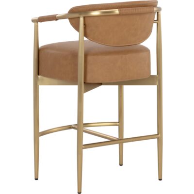 Heloise Counter Stool - Milliken Cognac 112064 112064 HELOISE COUNTER STOOL MILLIKEN COGNAC 3