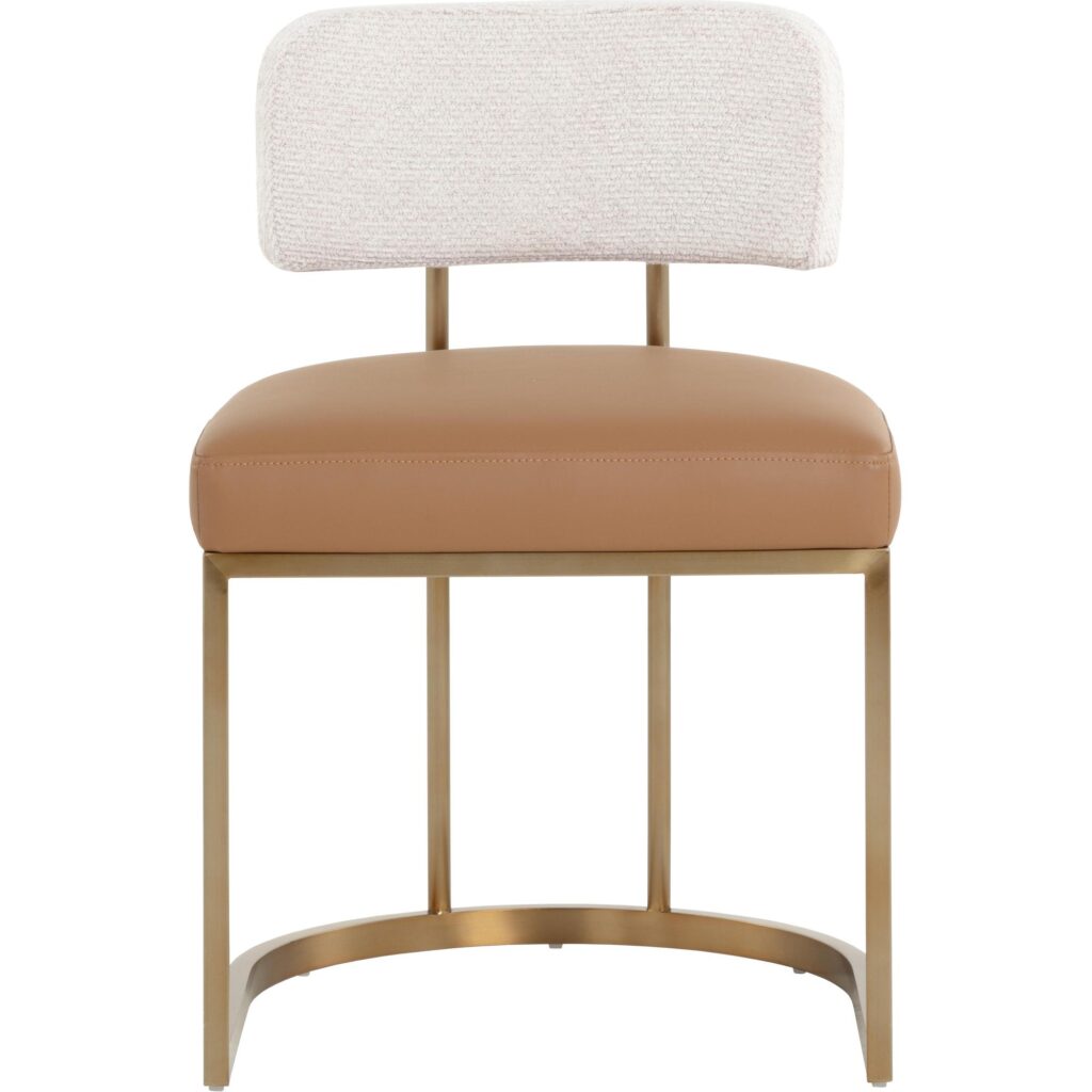 Larissa Dining Chair - Napa Cognac / Rhea Light Barley - Image 8