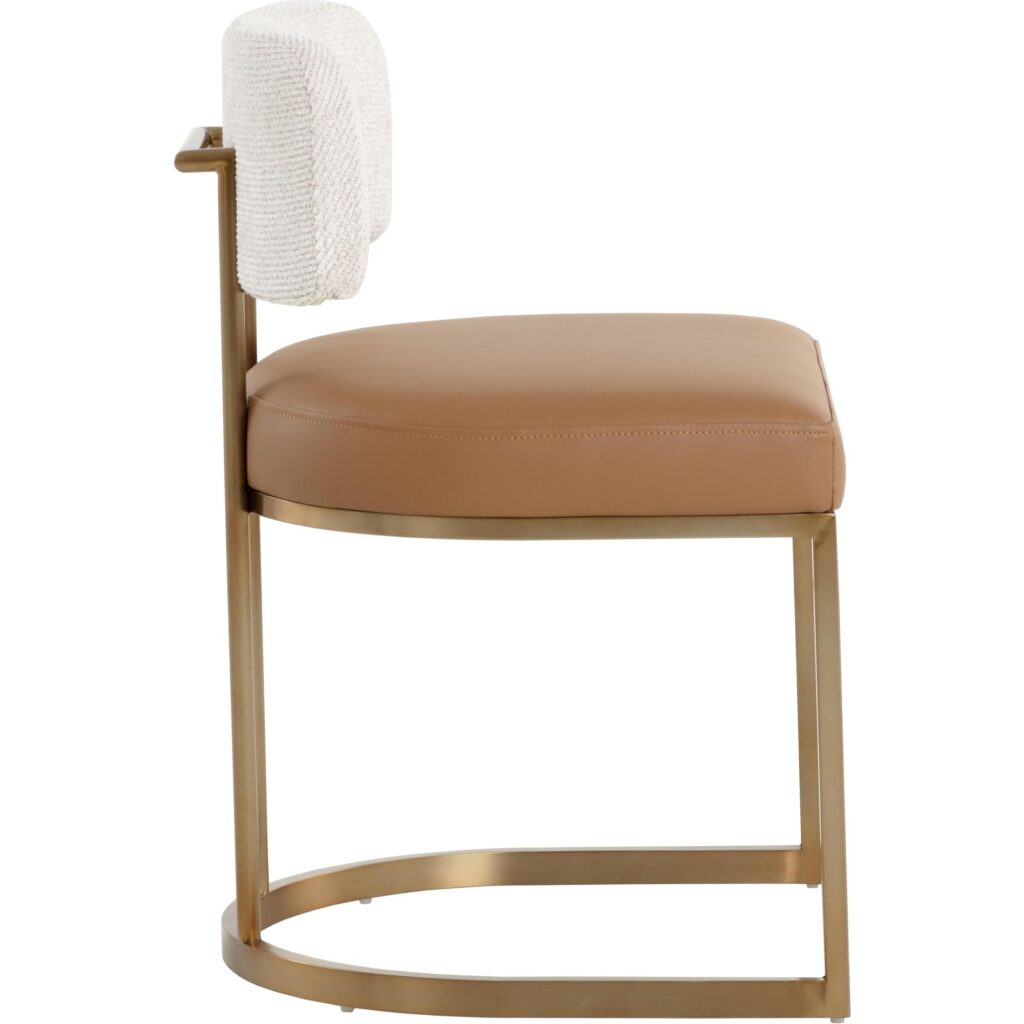 Larissa Dining Chair - Napa Cognac / Rhea Light Barley - Image 9