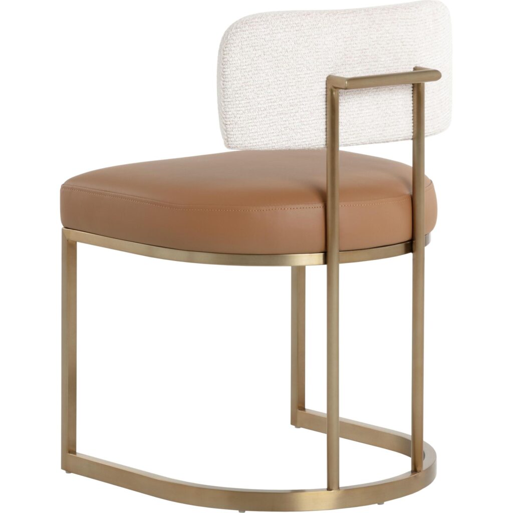 Larissa Dining Chair - Napa Cognac / Rhea Light Barley - Image 10