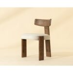 Horton Dining Chair - Warm Brown - Geralt Linen 112107 112107 HORTON DINING CHAIR WARM BROWN GERALT LINEN