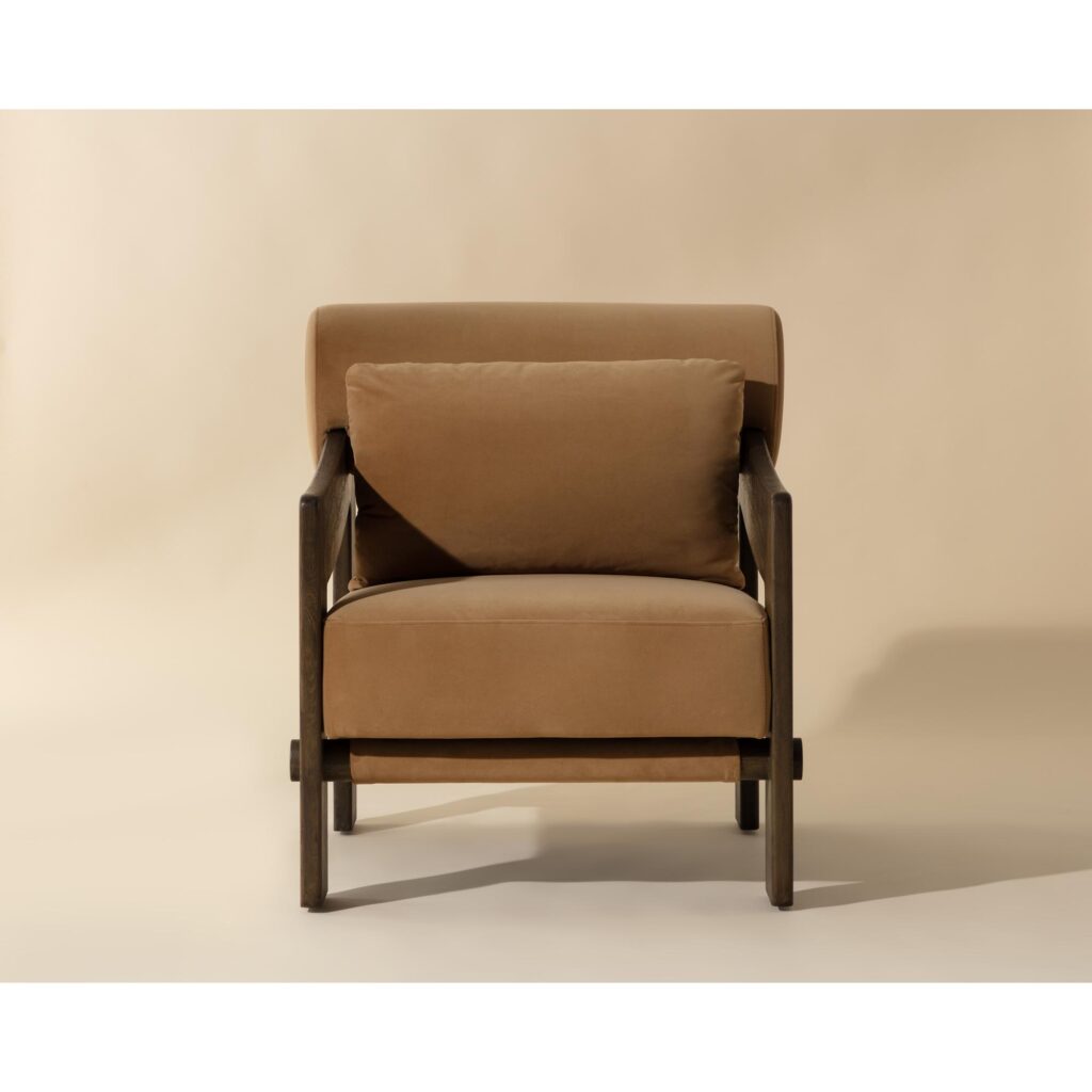 Reizo Lounge Chair - Distressed Brown - Kona Camel - Image 2