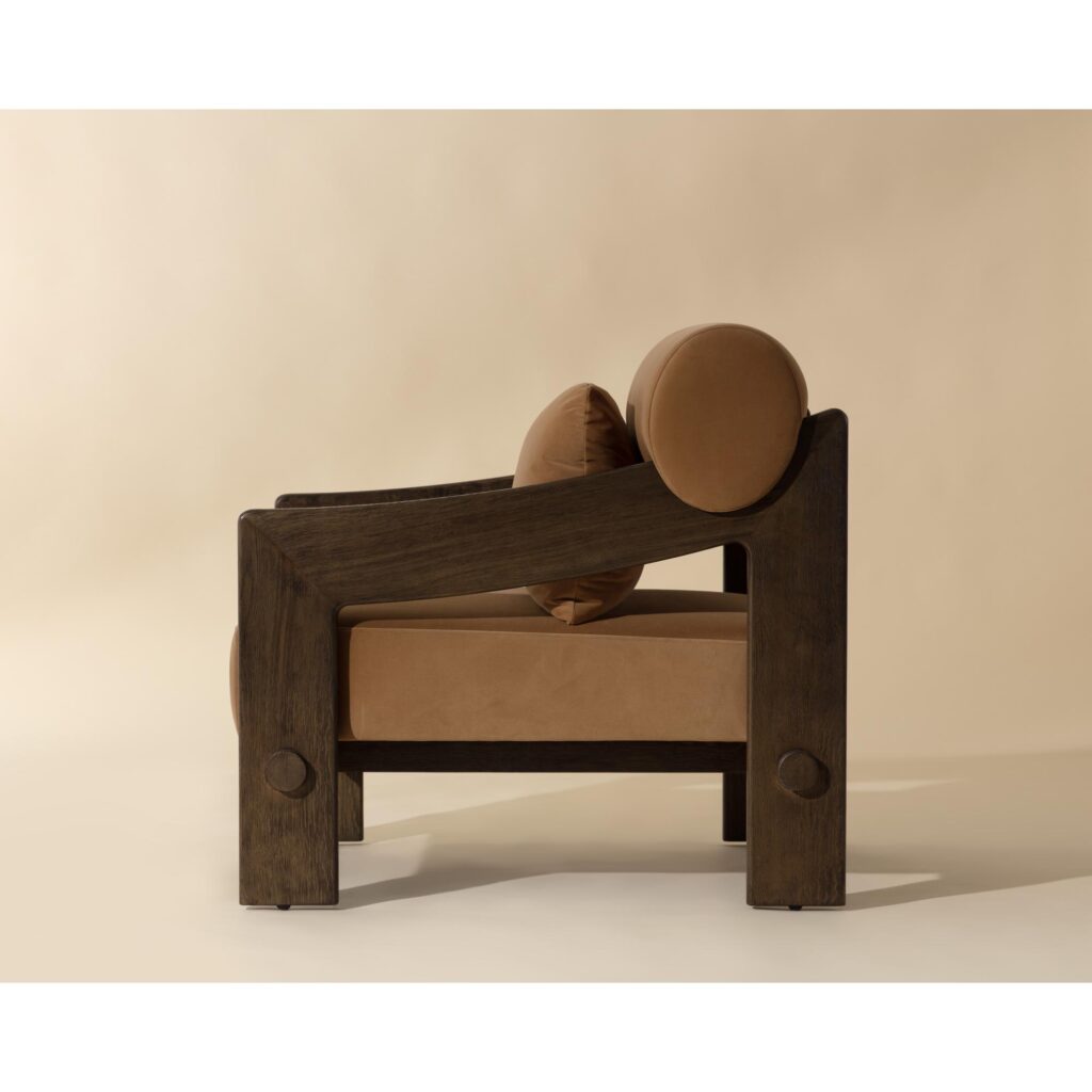 Reizo Lounge Chair - Distressed Brown - Kona Camel - Image 3