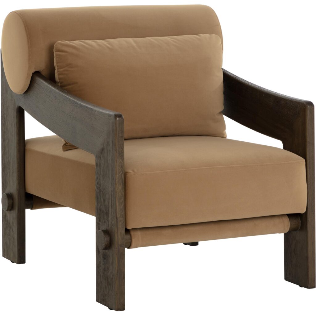 Reizo Lounge Chair - Distressed Brown - Kona Camel - Image 6