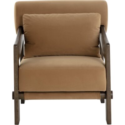 Reizo Lounge Chair - Distressed Brown - Kona Camel 112120 112120 REIZO LOUNGE CHAIR DISTRESSED BROWN KONA CAMEL 21