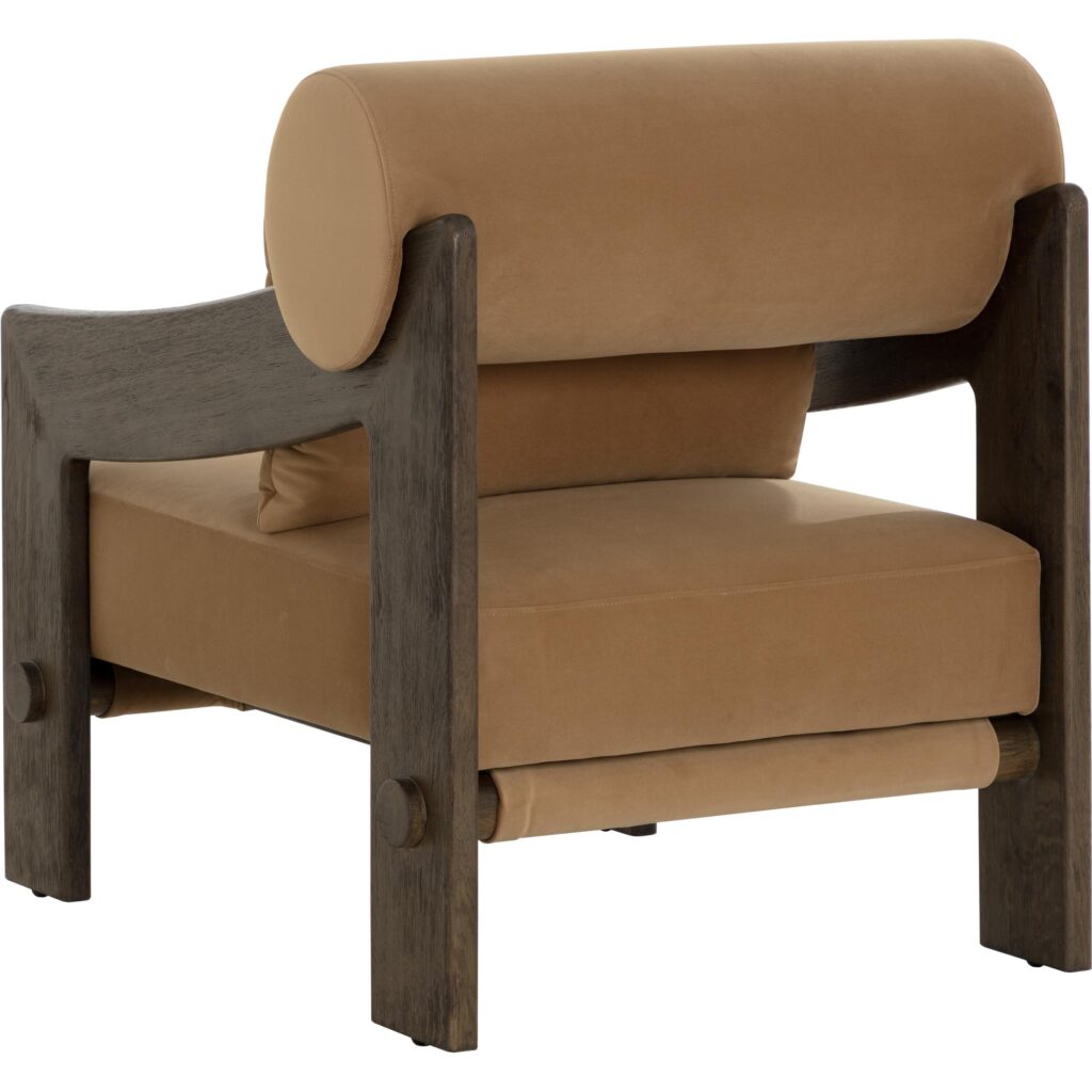 Reizo Lounge Chair - Distressed Brown - Kona Camel - Image 9