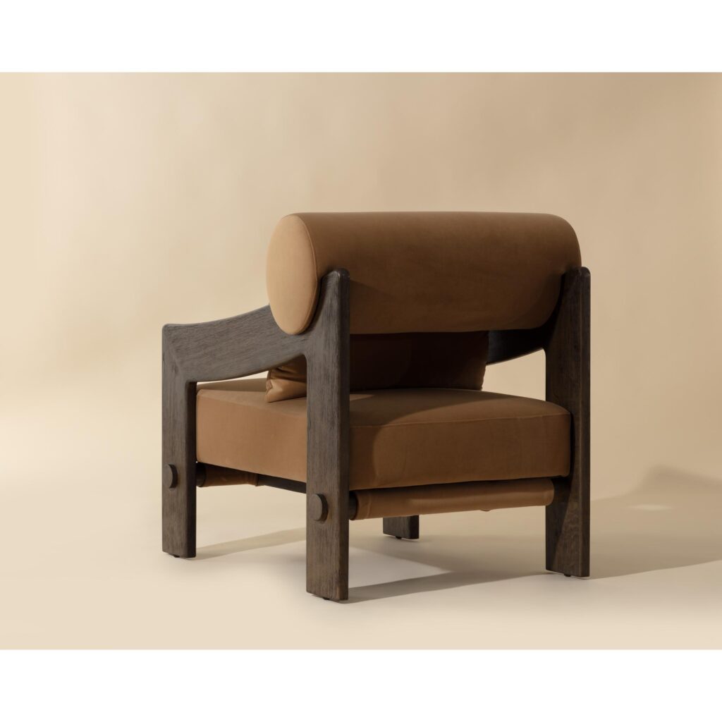 Reizo Lounge Chair - Distressed Brown - Kona Camel - Image 4