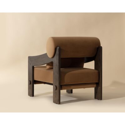 Reizo Lounge Chair - Distressed Brown - Kona Camel 112120 112120 REIZO LOUNGE CHAIR DISTRESSED BROWN KONA CAMEL 3