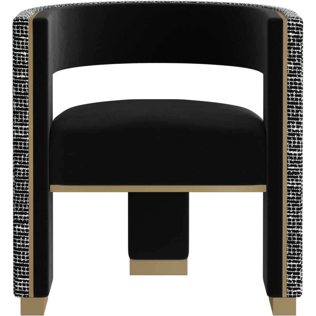 Adamina Dining Armchair - Abbington Black / Hobbes Night - Image 2