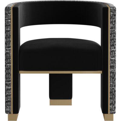 Adamina Dining Armchair - Abbington Black / Hobbes Night 112127 112127 ADAMINA DINING ARMCHAIR ABBINGTON BLACK HOBBES NIGHT 1