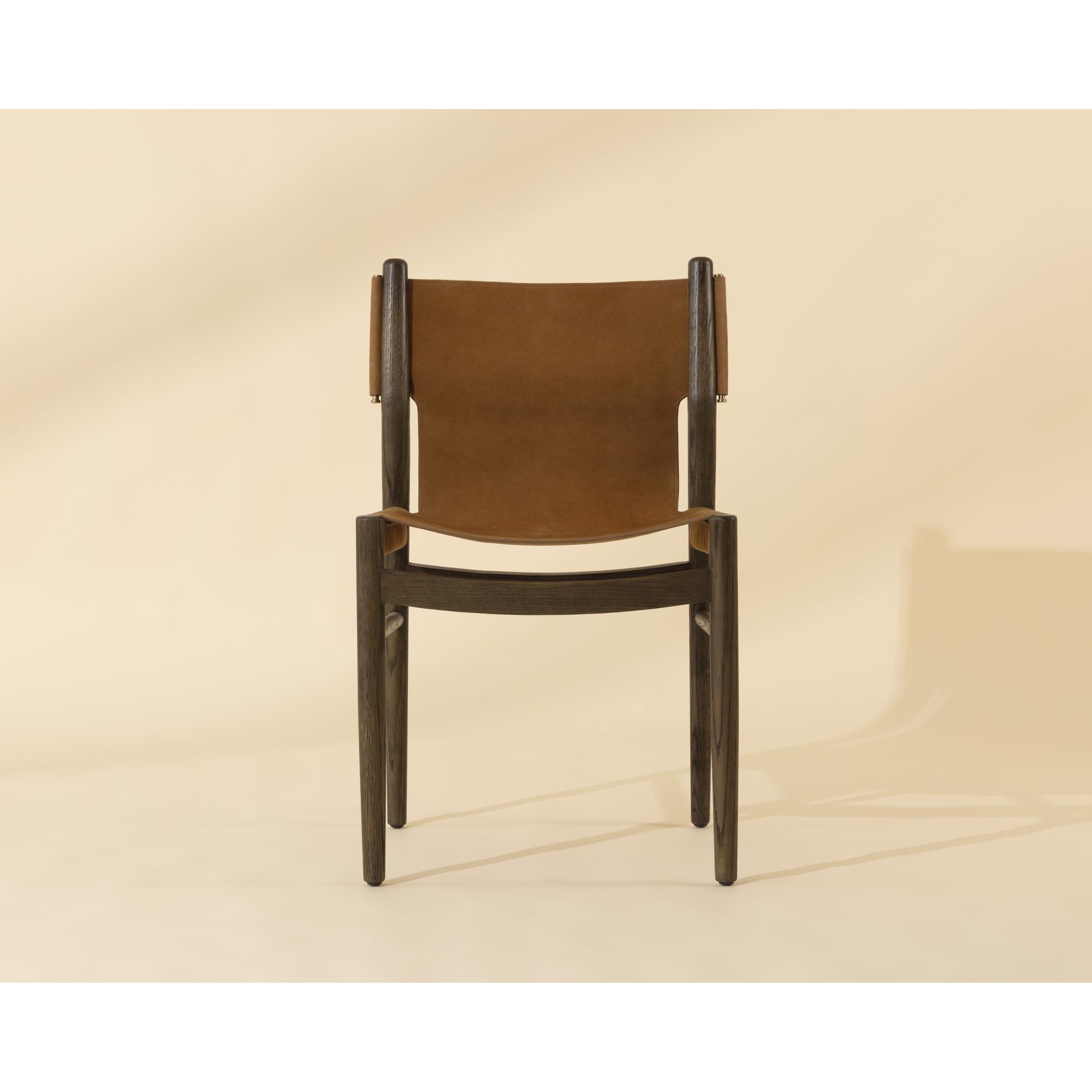 Argus Dining Chair - Nubuck Caramel Leather 7 Argus Dining Chair - Nubuck Caramel Leather - Image 7