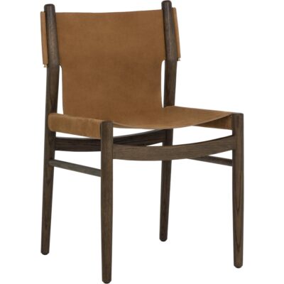 Argus Dining Chair - Nubuck Caramel Leather