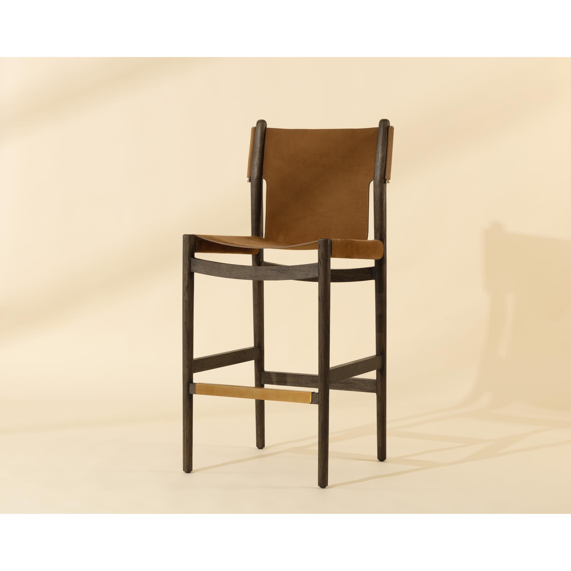 Argus Barstool - Nubuck Caramel Leather 6 Argus Barstool - Nubuck Caramel Leather - Image 6