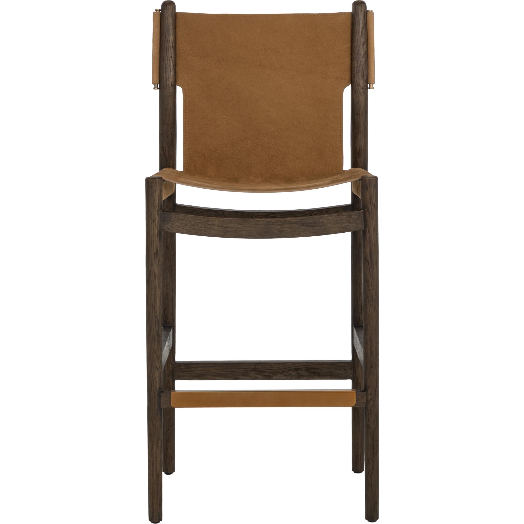 Argus Barstool - Nubuck Caramel Leather 2 Argus Barstool - Nubuck Caramel Leather - Image 2