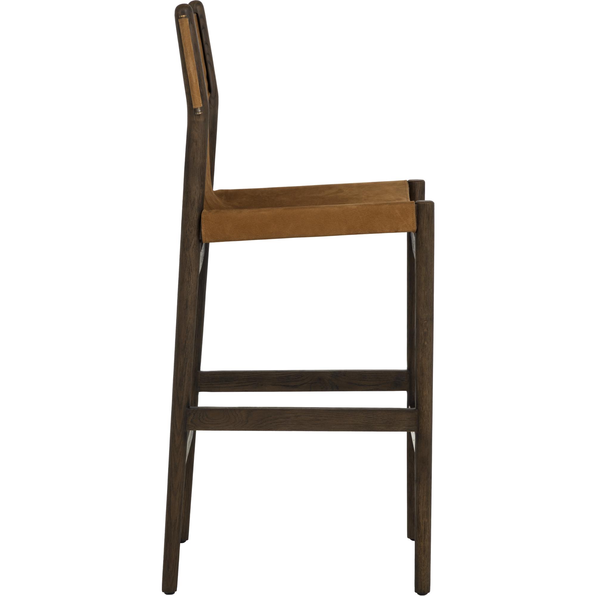 Argus Barstool - Nubuck Caramel Leather 3 Argus Barstool - Nubuck Caramel Leather - Image 3