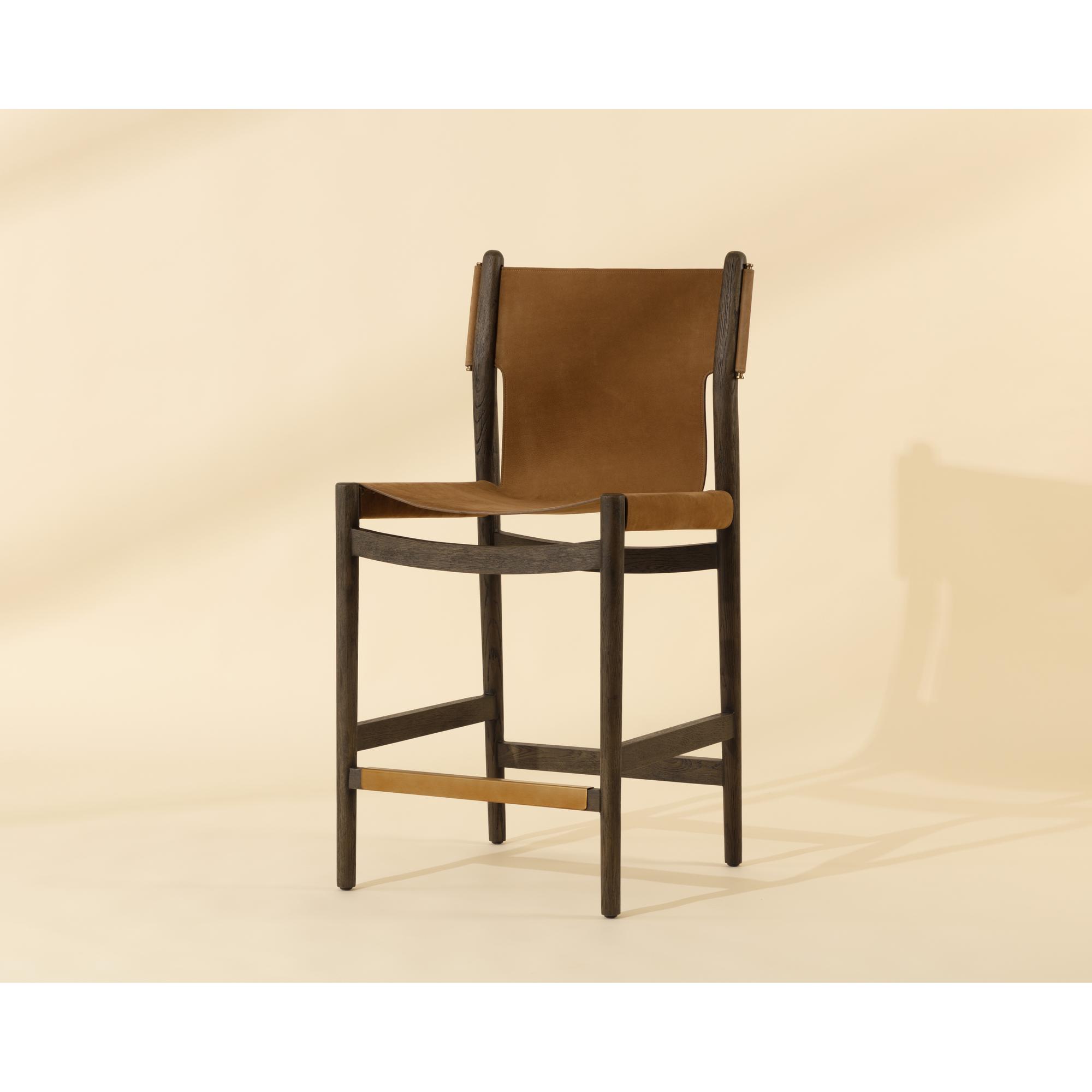 Argus Counter Stool - Nubuck Caramel Leather 6 Argus Counter Stool - Nubuck Caramel Leather - Image 6