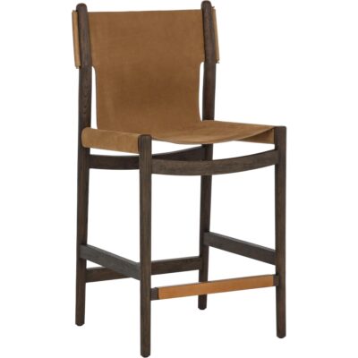 Argus Counter Stool - Nubuck Caramel Leather