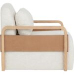 Otso Swivel Lounge Chair - Geralt Linen / Nubuck Tan Leather 112142 112142 OTSO SWIVEL LOUNGE CHAIR GERALT LINEN NUBUCK TAN LEATHER 22