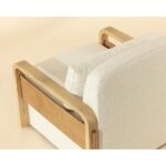 Otso Swivel Lounge Chair - Geralt Linen / Nubuck Tan Leather 112142 112142 OTSO SWIVEL LOUNGE CHAIR GERALT LINEN NUBUCK TAN LEATHER 6