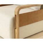 Otso Swivel Lounge Chair - Geralt Linen / Nubuck Tan Leather 112142 112142 OTSO SWIVEL LOUNGE CHAIR GERALT LINEN NUBUCK TAN LEATHER 7