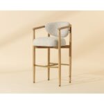 Sigrid Barstool - Light Oak - Monument Oatmeal 112154 112154 SIGRID BARSTOOL LIGHT OAK MONUMENT OATMEAL