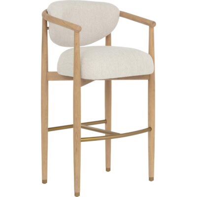 Sigrid Barstool - Light Oak - Monument Oatmeal