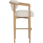 Sigrid Barstool - Light Oak - Monument Oatmeal 112154 112154 SIGRID BARSTOOL LIGHT OAK MONUMENT OATMEAL 22
