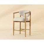 Sigrid Counter Stool - Light Oak - Monument Oatmeal 112155 112155 SIGRID COUNTER STOOL LIGHT OAK MONUMENT OATMEAL
