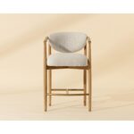 Sigrid Counter Stool - Light Oak - Monument Oatmeal 112155 112155 SIGRID COUNTER STOOL LIGHT OAK MONUMENT OATMEAL 1