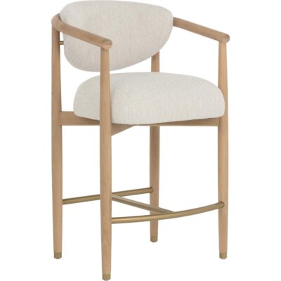 Sigrid Counter Stool - Light Oak - Monument Oatmeal