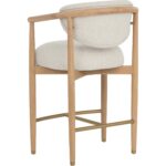 Sigrid Counter Stool - Light Oak - Monument Oatmeal 112155 112155 SIGRID COUNTER STOOL LIGHT OAK MONUMENT OATMEAL 23