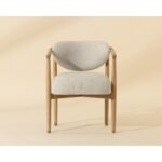 Sigrid Dining Armchair - Light Oak - Monument Oatmeal 112156 112156 SIGRID DINING ARMCHAIR LIGHT OAK MONUMENT OATMEAL 1