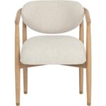 Sigrid Dining Armchair - Light Oak - Monument Oatmeal 112156 112156 SIGRID DINING ARMCHAIR LIGHT OAK MONUMENT OATMEAL 21