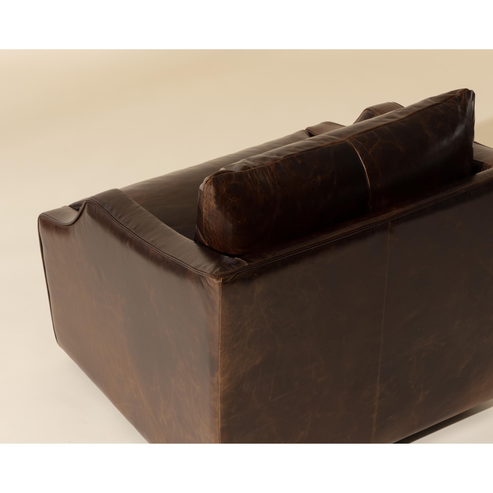 Orwell Swivel Lounge Chair - Chocolate Leather 9 Orwell Swivel Lounge Chair - Chocolate Leather - Image 9