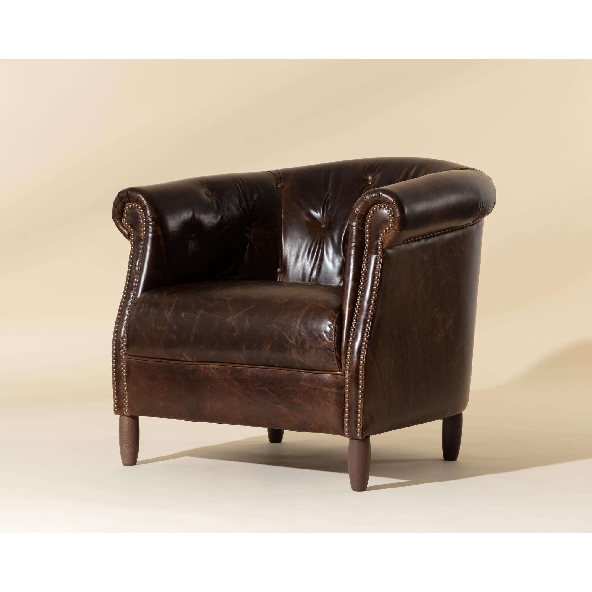 Marjorie Lounge Chair - Chocolate Leather 6 Marjorie Lounge Chair - Chocolate Leather - Image 6