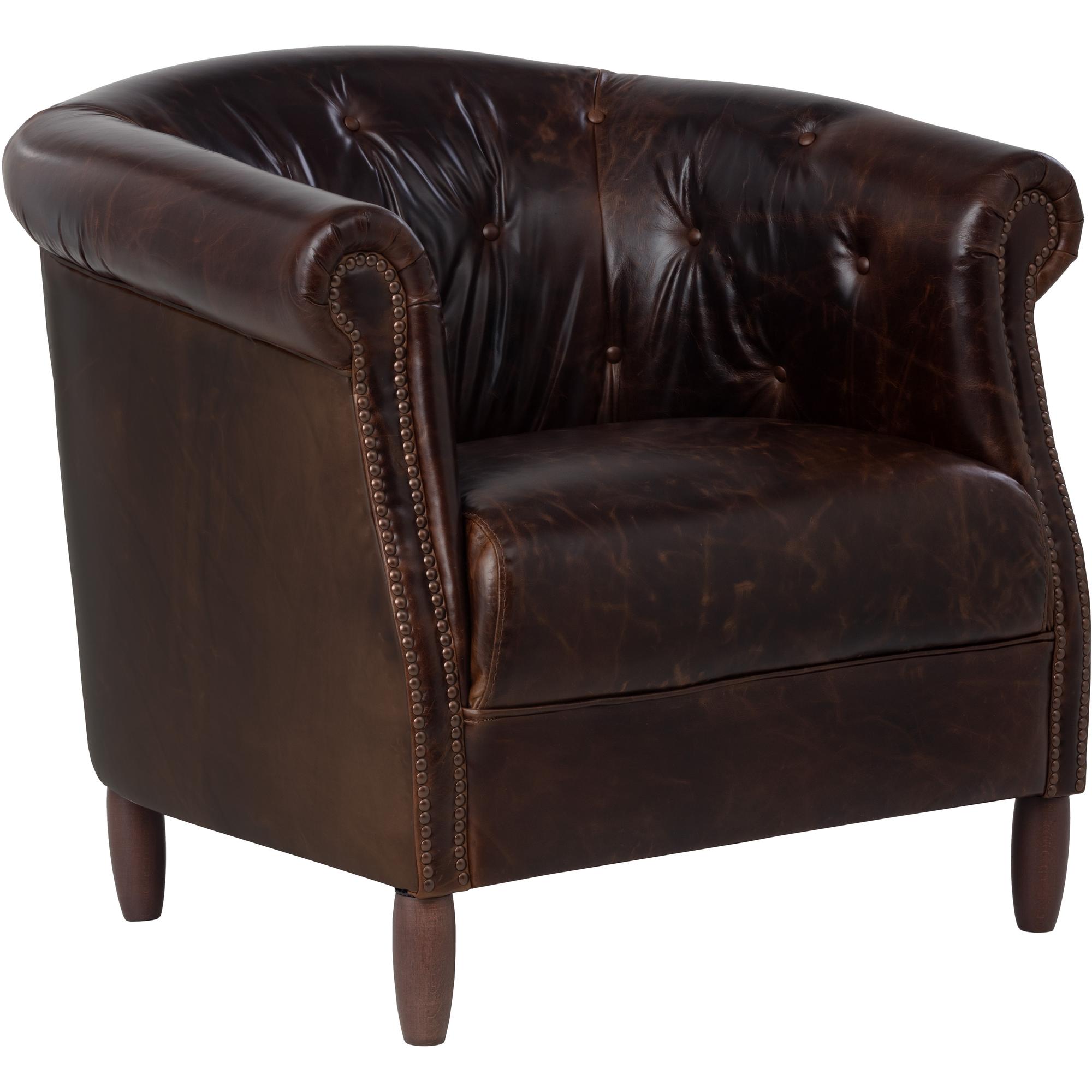 Marjorie Lounge Chair - Chocolate Leather