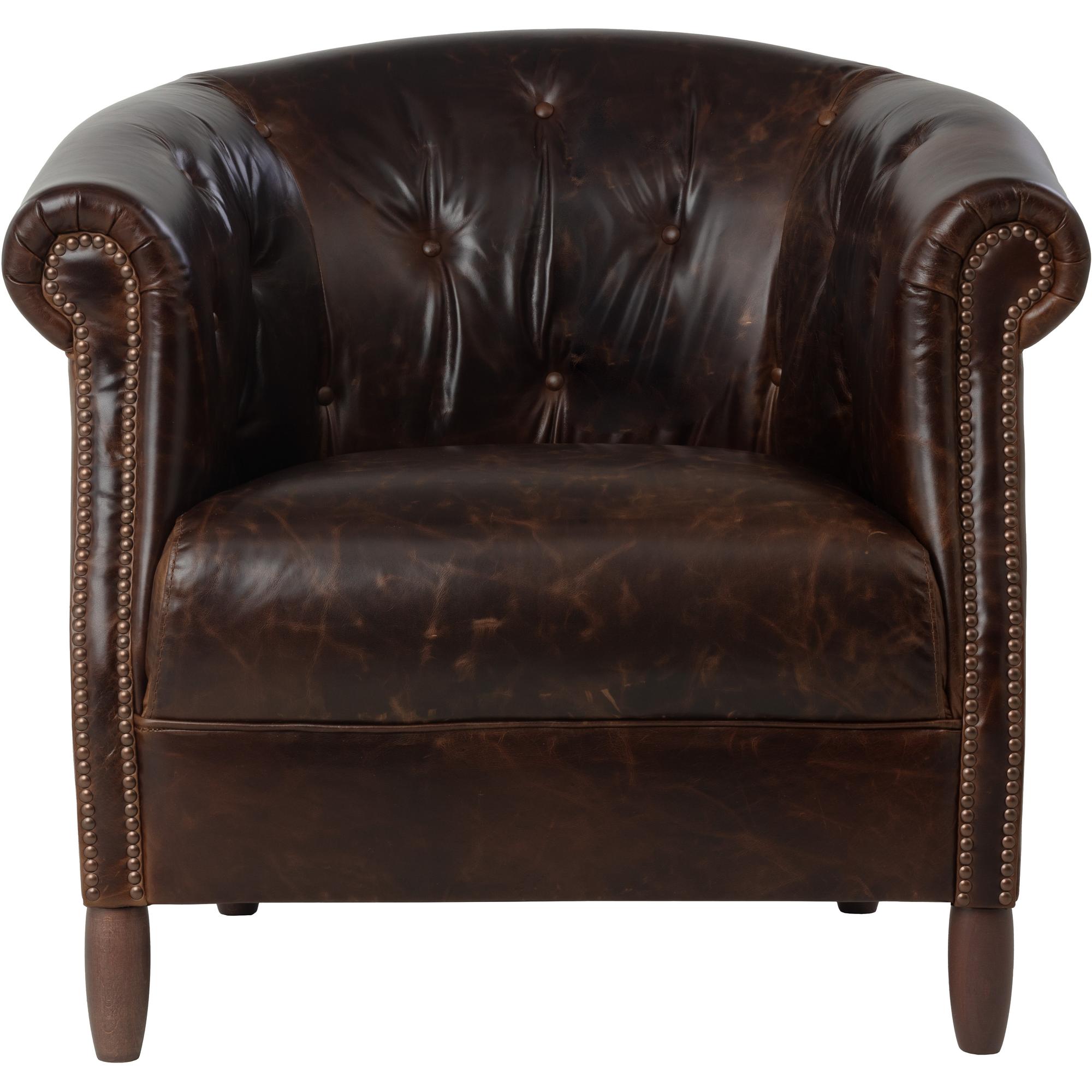 Marjorie Lounge Chair - Chocolate Leather 2 Marjorie Lounge Chair - Chocolate Leather - Image 2