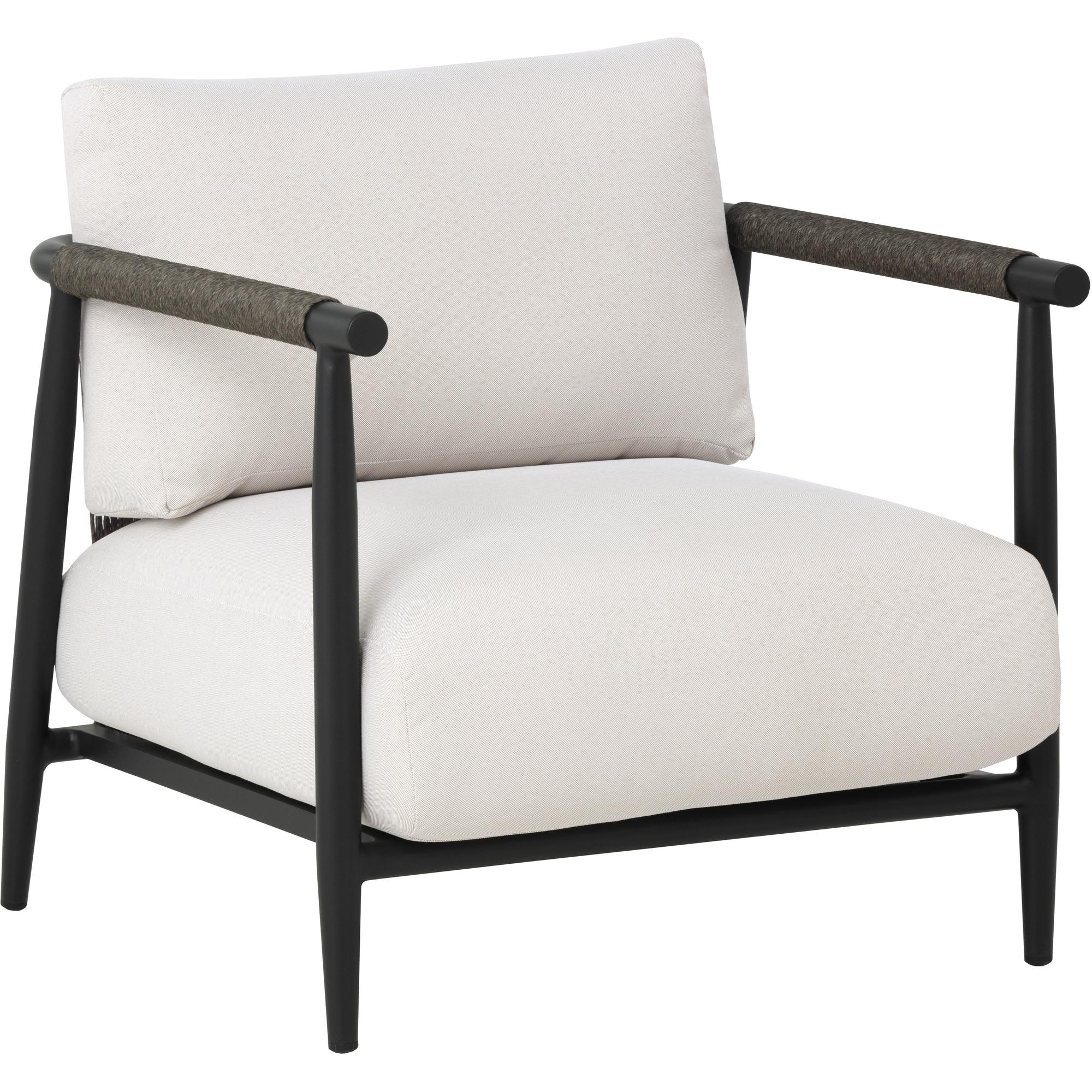 Muros Lounge Chair - Black - Palazzo Cream