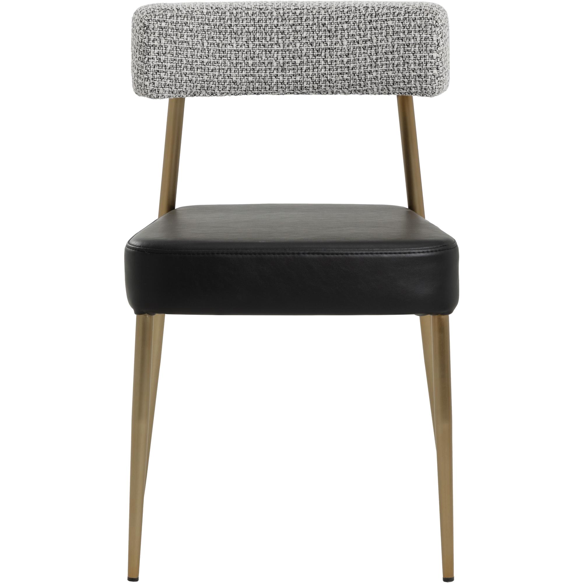 Ashwin Stackable Dining Chair - Bravo Black / Helios Check Black 2 Ashwin Stackable Dining Chair - Bravo Black / Helios Check Black - Image 2