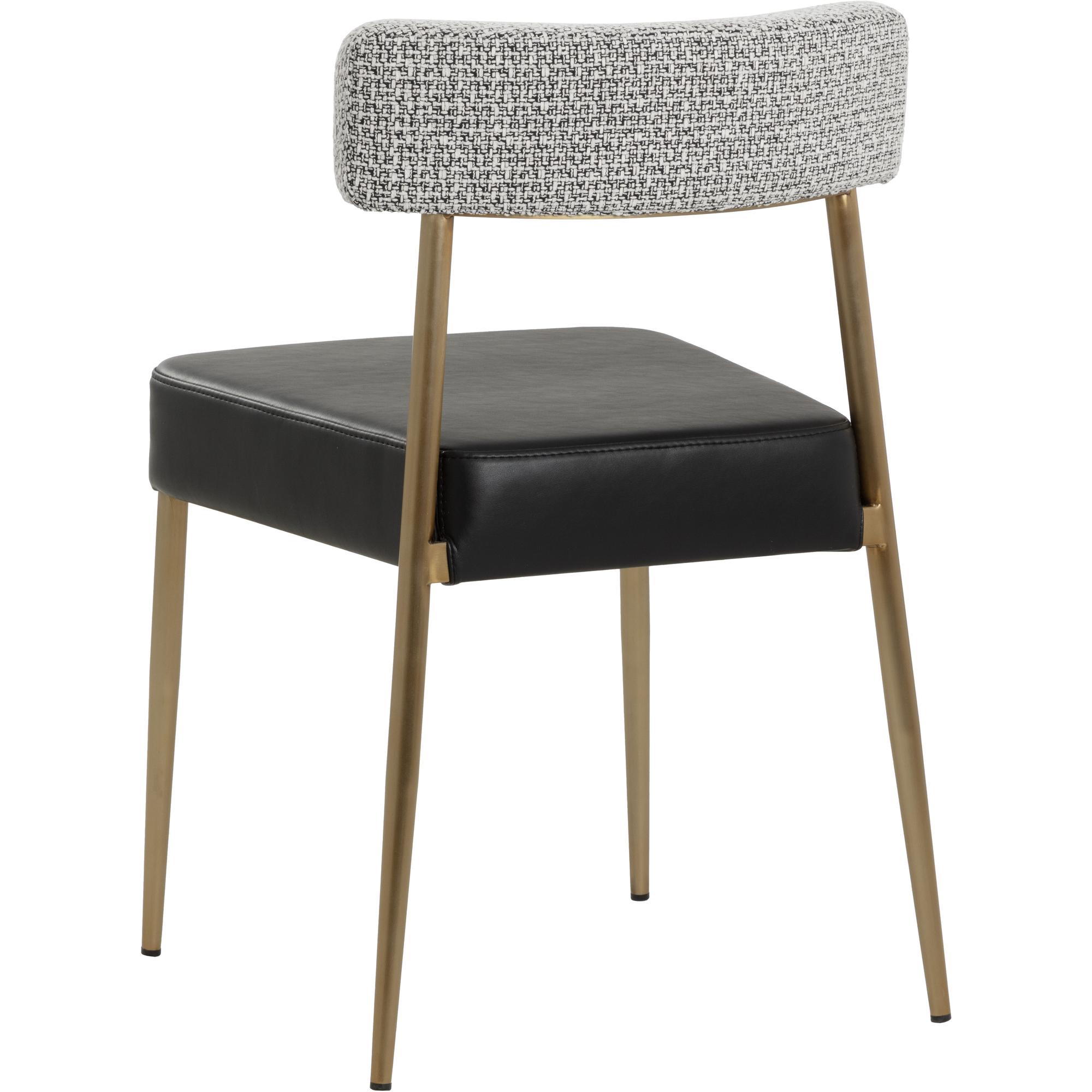 Ashwin Stackable Dining Chair - Bravo Black / Helios Check Black 4 Ashwin Stackable Dining Chair - Bravo Black / Helios Check Black - Image 4